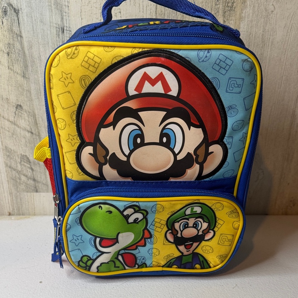 Nintendo Blue and Yellow Mario Lunch Bag